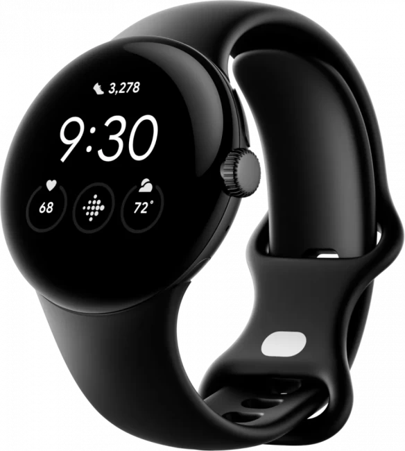 Смарт-часы Google Pixel Watch (матовый черный/обсидиан) - фото
