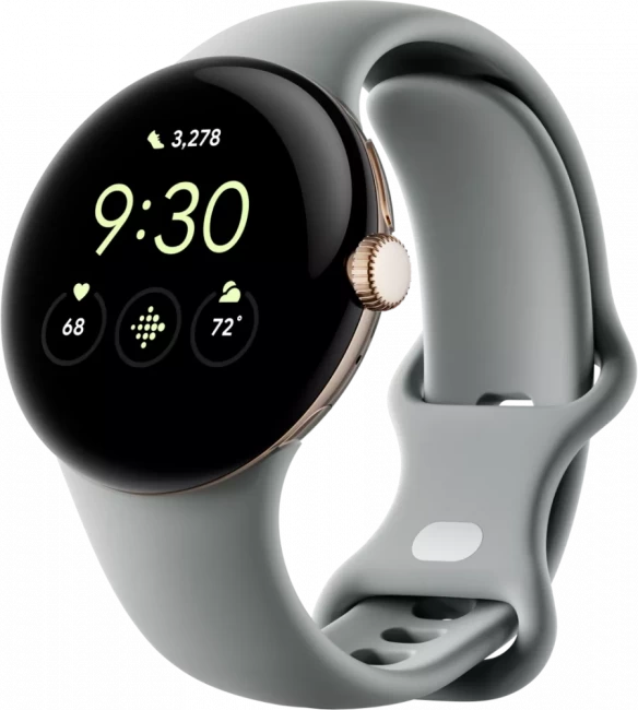 Смарт-часы Google Pixel Watch LTE (золотистый шампань/ореховый) - фото