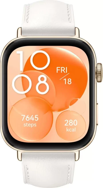 Умные часы Huawei Watch Fit 3 (белый из кожи, международная версия) - фото2