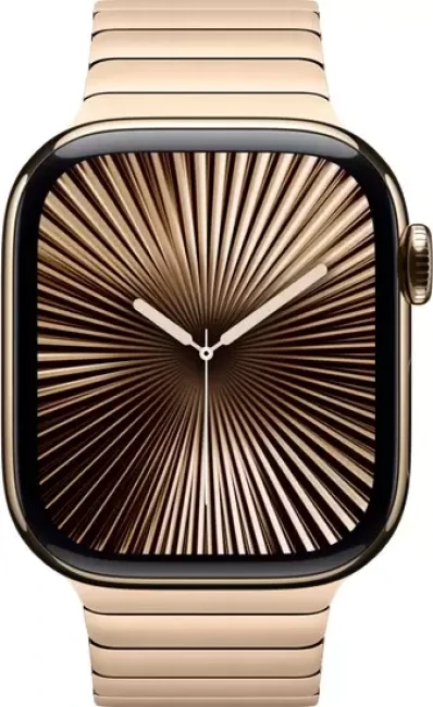 Умные часы Apple Watch Series 10 LTE 42 мм (титановый корпус, золотистый/золотистый, стальной ремешок) - фото2