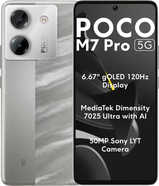 Смартфон POCO M7 Pro 5G 12GB/512GB международная версия (серебристый) - фото