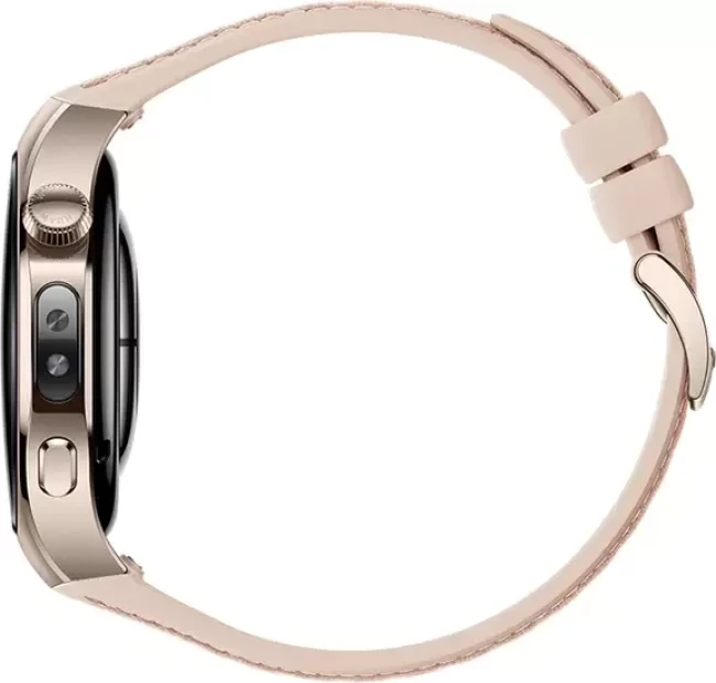 Умные часы Huawei Watch 5 42 мм (песочный, с бежевым силиконовым ремешком, международная версия) - фото4