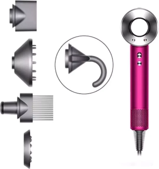 Фен Dyson HD08 Supersonic Фуксия/серебристый - фото2