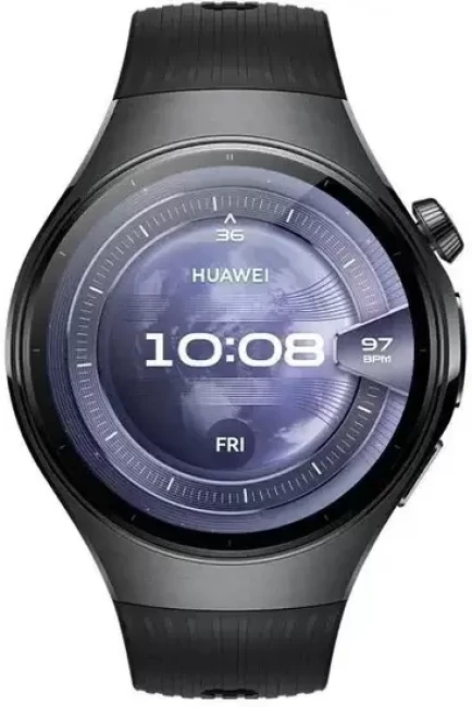 Умные часы Huawei Watch 5 46 мм (черный, с черным силиконовым ремешком, международная версия) - фото3
