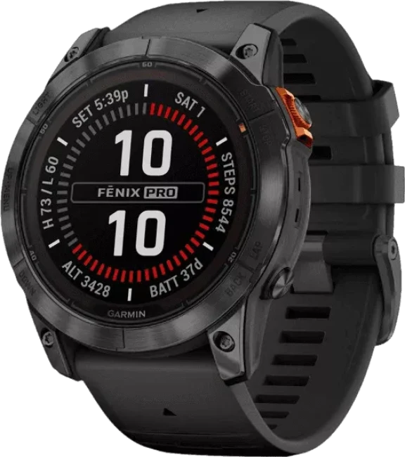 Умные часы Garmin Fenix 7X Pro Solar (сланцево-серый/черный) - фото2