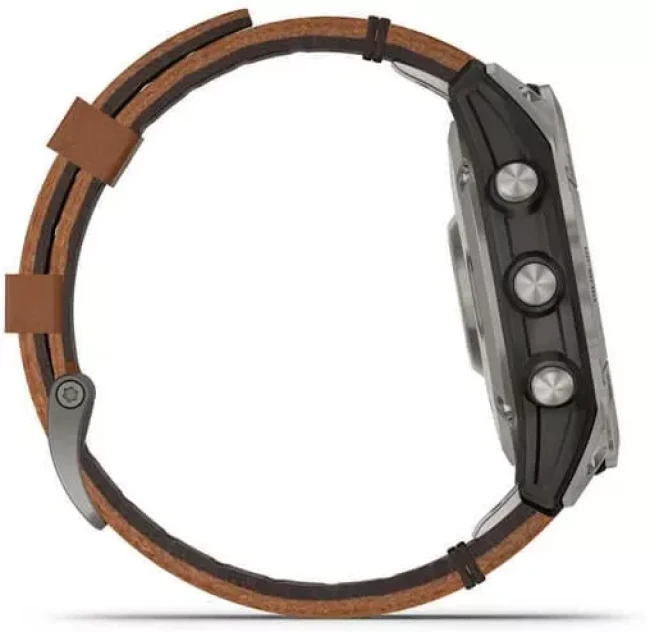 Умные часы Garmin Fenix 7X Sapphire Solar 51 мм (титан/каштановый кожа) - фото5