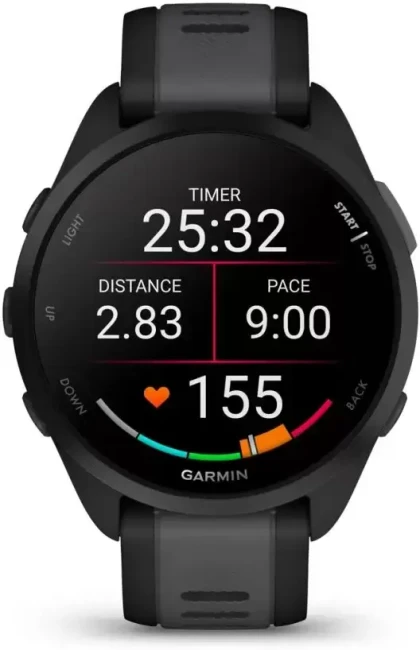 Умные часы Garmin Forerunner 165 (черный/сланцево-серый) - фото2