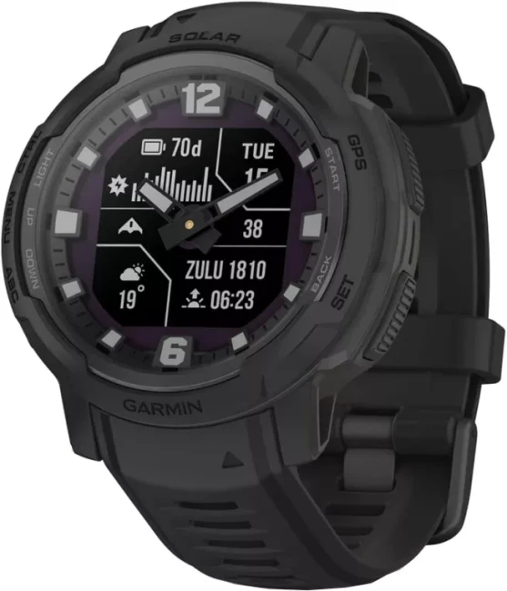 Умные часы Garmin Instinct Crossover Solar Tactical Edition 45 мм (черный) - фото