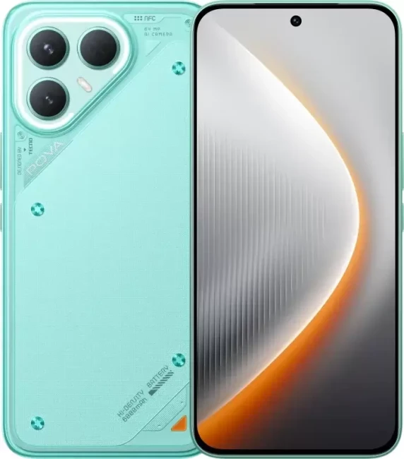 Смартфон Tecno Pova 7 Pro 8GB/128GB (неоновый циан) - фото