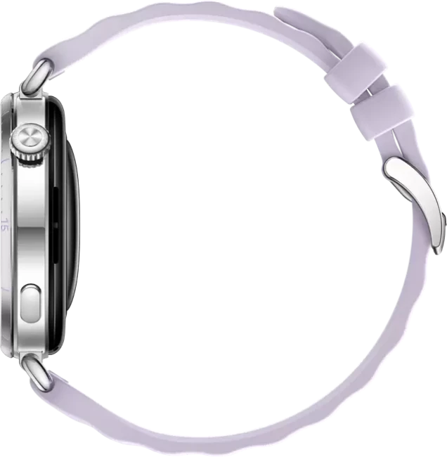 Умные часы Huawei Watch GT 6 41 мм (серебристый, с сиреневым силиконовым ремешком, международная версия) - фото5