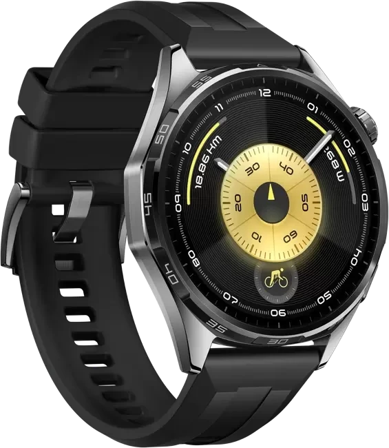 Умные часы Huawei Watch GT 6 46 мм (черный, с черным силиконовым ремешком, международная версия) - фото3