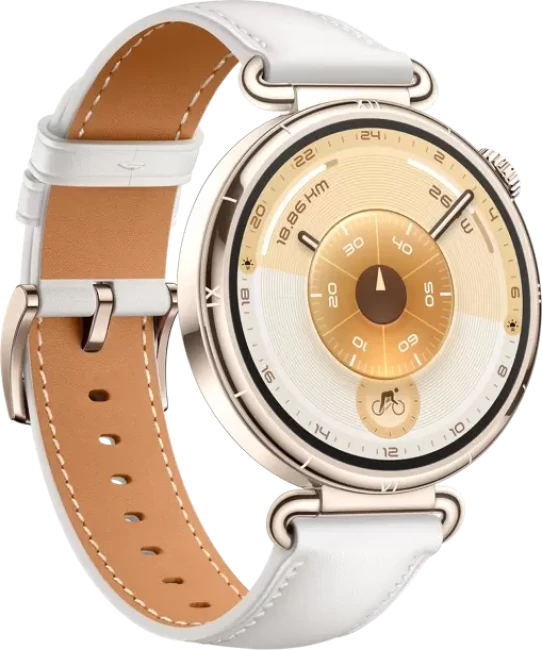 Умные часы Huawei Watch GT 6 41 мм (золотистый, с белым кожаным ремешком, международная версия) - фото3