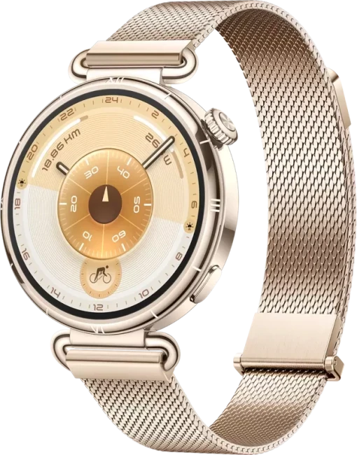 Умные часы Huawei Watch GT 6 41 мм (золотистый, с золотистым миланским браслетом, международная версия) - фото