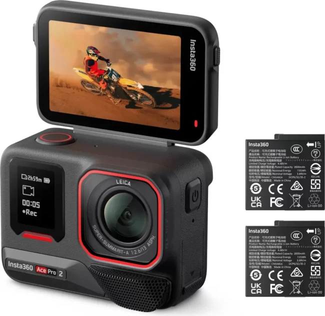 Экшн-камера Insta360 Ace Pro 2 (Standard Bundle, Dual Battery) - фото