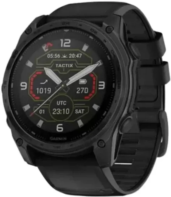 Умные часы Garmin Tactix 8 Solar 51 мм (с черным силиконовым ремешком) - фото