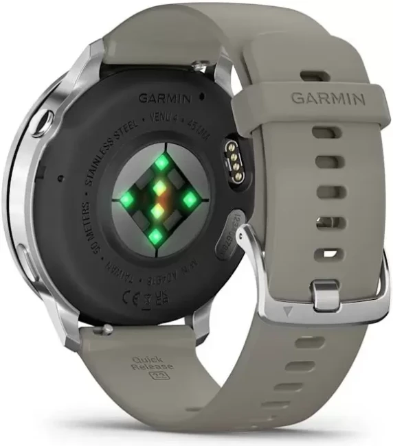 Умные часы Garmin Venu 4 45 мм (серебристый/серый) - фото4