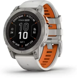 Умные часы Garmin Fenix 7X Pro Sapphire Solar (титан/оранжевый) - фото