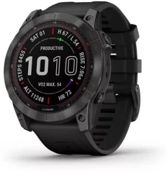 Умные часы Garmin Fenix 7X Sapphire Solar 51 мм (серый карбон/черный) - фото