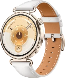 Умные часы Huawei Watch GT 6 41 мм (золотистый, с белым кожаным ремешком, международная версия) - фото